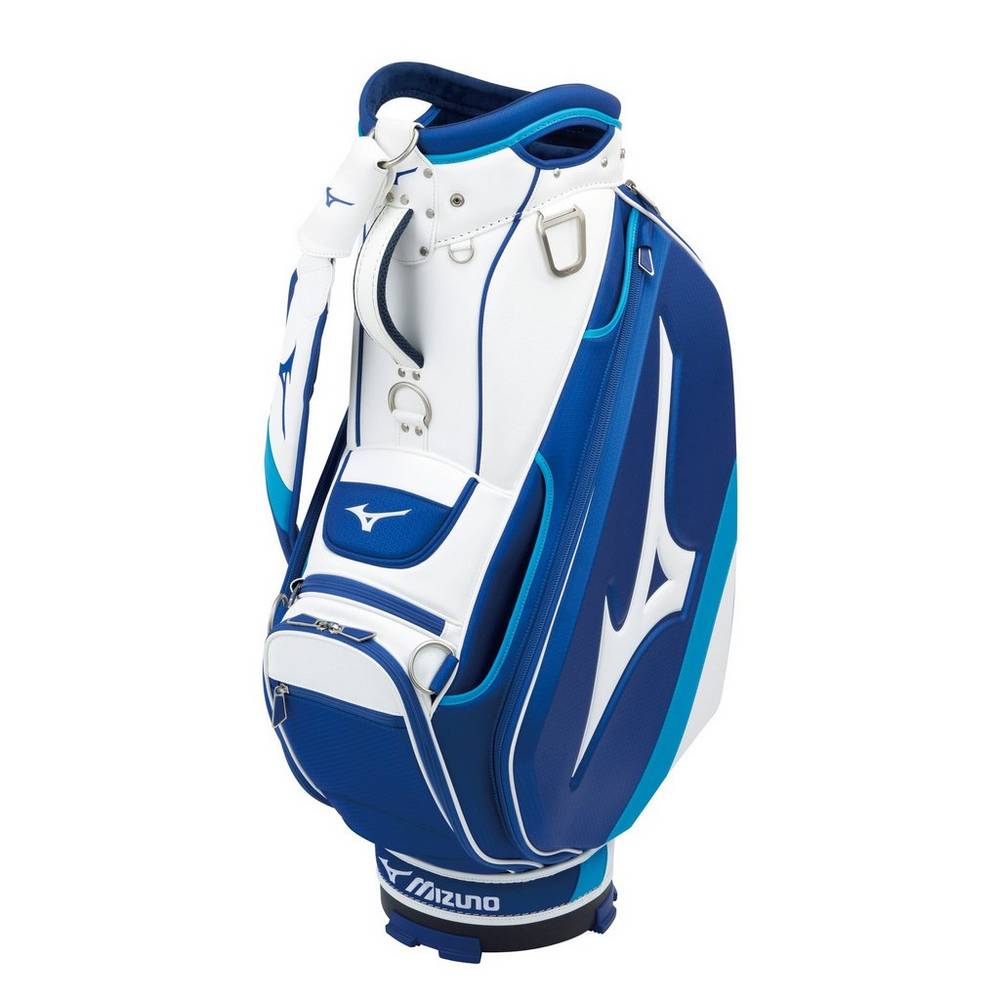 Bolsa Mizuno Tour Staff Hombre Azules/Blancas Ofertas GFBH-57126